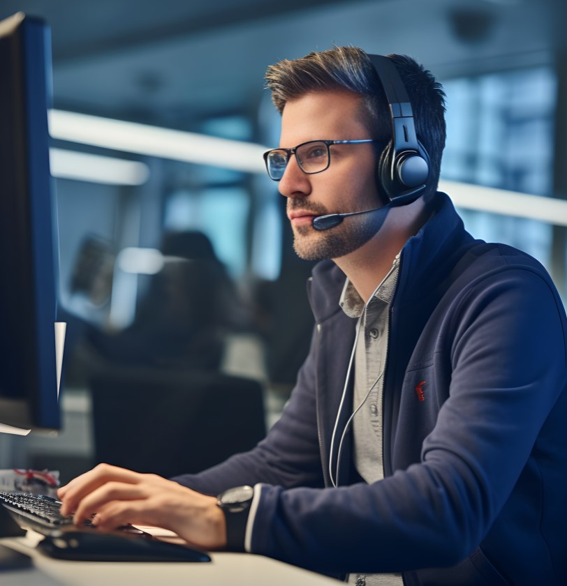 IT Support Surrey Engineer working on an issue